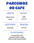 Parceiros do Cafe — light roast single origin from Minas Gerais, Brazil