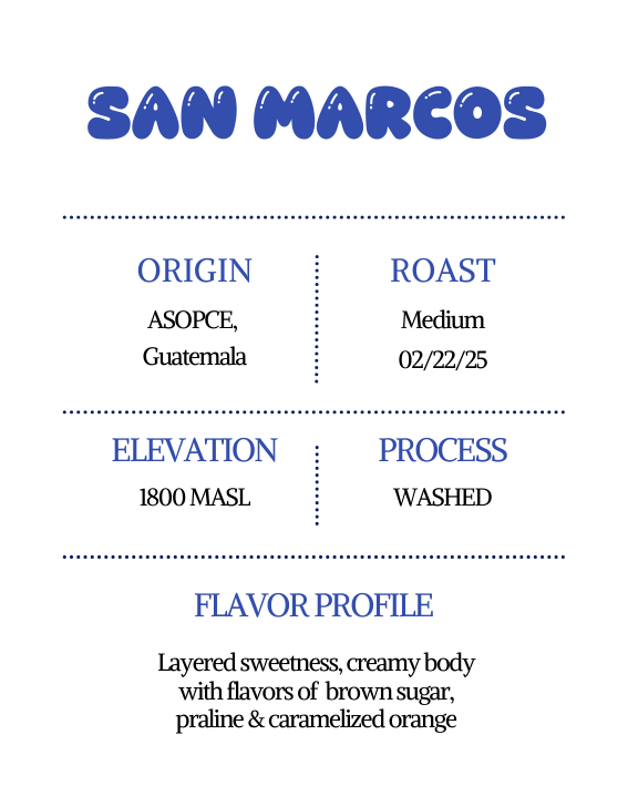 San Marcos — medium roast washed single origin from Guatemala